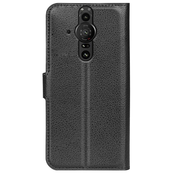 Bild 3, Sony Xperia Pro-I Fodral Litchi Textur Svart