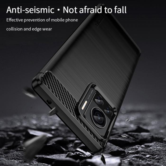 Bild 6, MOFI Motorola Edge 30 Ultra 5G Skal Borstad Stål Textur Blå