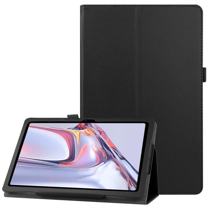 Bild 1, Samsung Galaxy Tab A7 10.4 Fodral Litchi Läder Svart