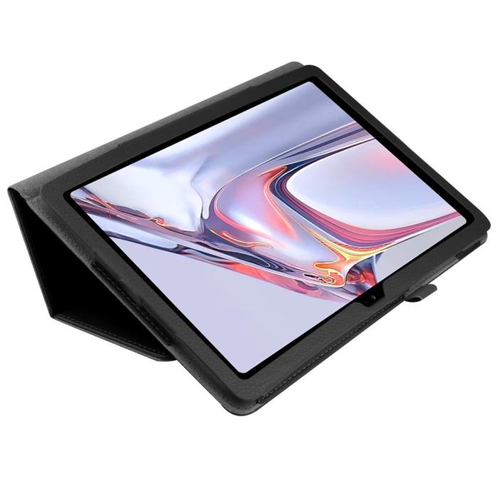 Bild 4, Samsung Galaxy Tab A7 10.4 Fodral Litchi Läder Svart