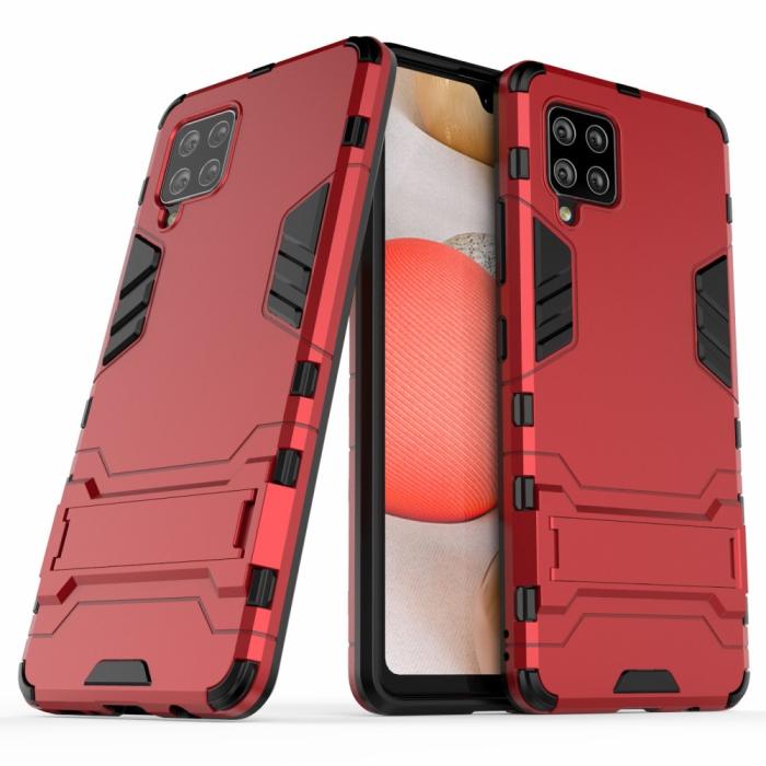 Bild 2, Samsung Galaxy A42 5G - Hybrid Skal Med Kickstand - Röd