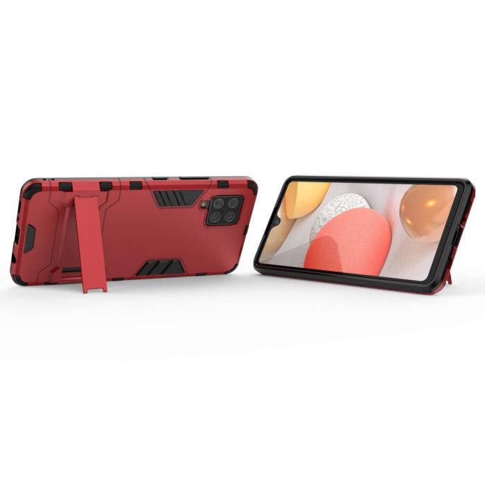 Bild 4, Samsung Galaxy A42 5G - Hybrid Skal Med Kickstand - Röd