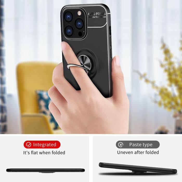Bild 5, iPhone 13 Pro - Ring Skal - Svart/Blå