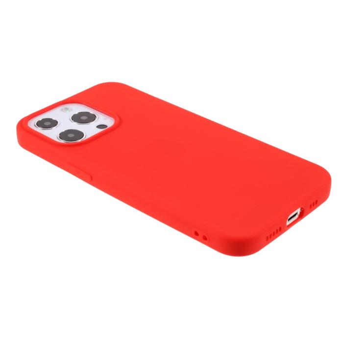 Bild 4, iPhone 13 Pro - Matt TPU Skal - Röd