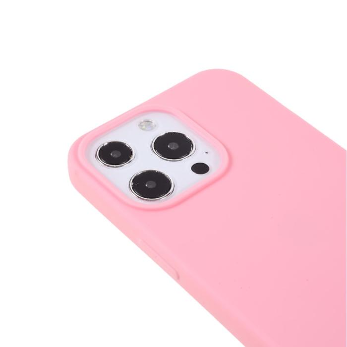 Bild 6, iPhone 13 Pro - Matt TPU Skal - Ljus Rosa