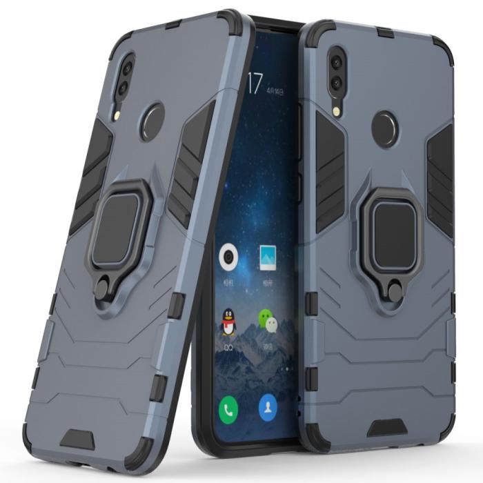 Bild 1, Huawei P Smart (2019) - Ring Skal - Funkar med magnethållare - Navy Blue