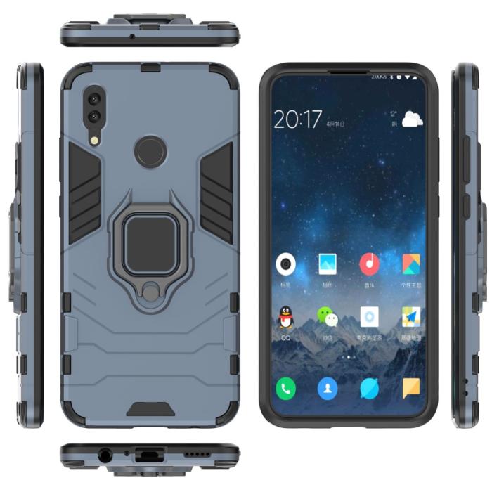 Bild 3, Huawei P Smart (2019) - Ring Skal - Funkar med magnethållare - Navy Blue