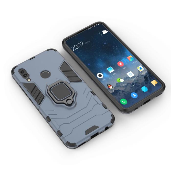 Bild 4, Huawei P Smart (2019) - Ring Skal - Funkar med magnethållare - Navy Blue