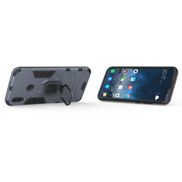 Bild 5, Huawei P Smart (2019) - Ring Skal - Funkar med magnethållare - Navy Blue