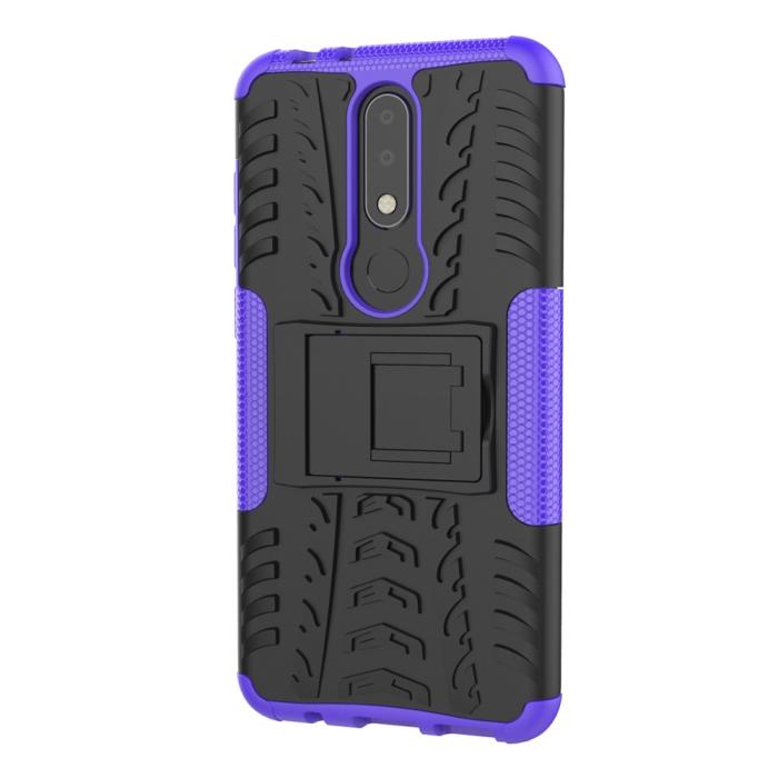 Bild 3, Nokia 5.1 Plus - Ultimata stöttåliga skalet med stöd - Lila