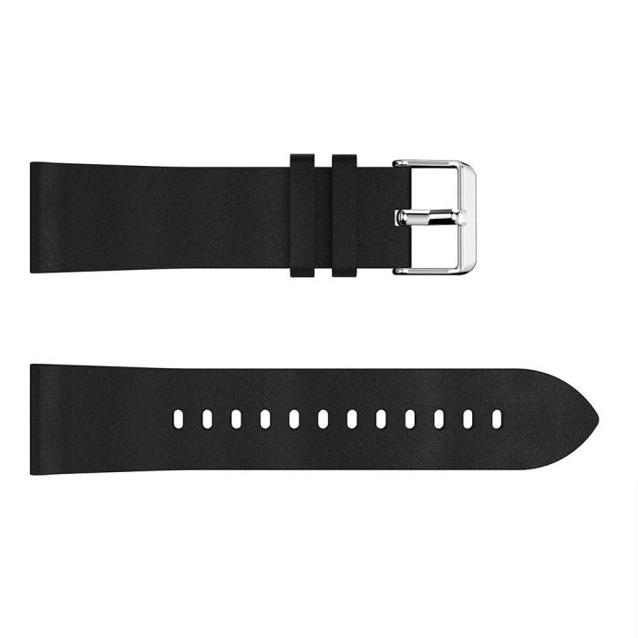 Bild 4, Äkta Läder Armband - Svart (22mm)