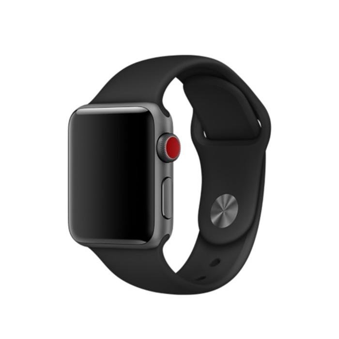Bild 1, Silikon Armband Apple Watch 42/44/45/49 mm Svart (M/L)