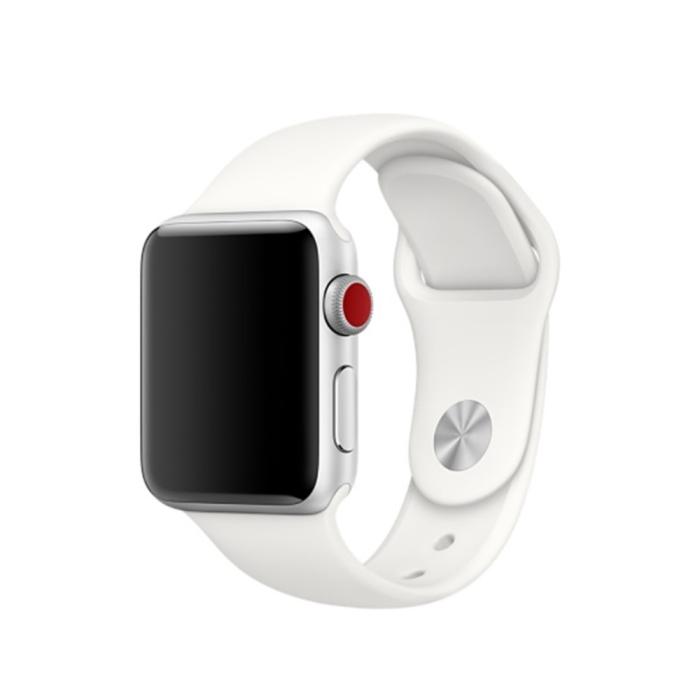 Bild 1, Silikon Armband Apple Watch 42/44/45/49 mm Vit (M/L)
