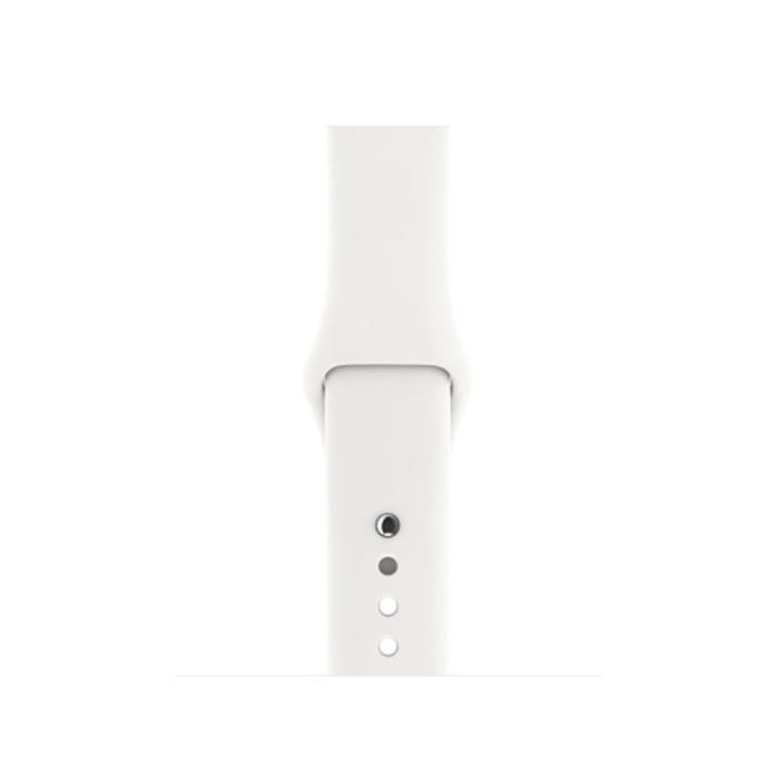 Bild 3, Silikon Armband Apple Watch 42/44/45/49 mm Vit (M/L)