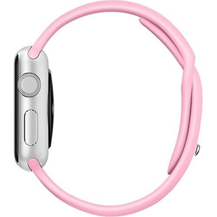 Bild 3, Silikon Armband Apple Watch 42/44/45/49 mm Ljus Rosa (M/L)