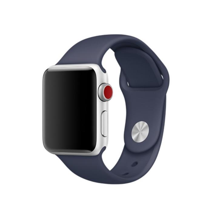 Bild 1, Silikon Armband Apple Watch 42/44/45/49 mm Navy Blue (M/L)