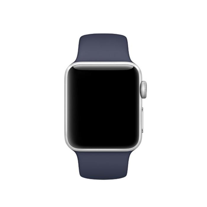 Bild 2, Silikon Armband Apple Watch 42/44/45/49 mm Navy Blue (M/L)