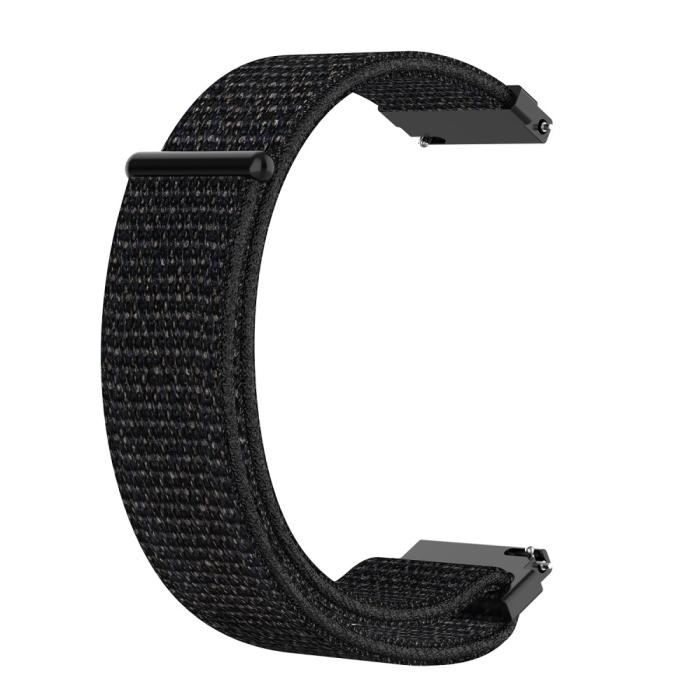 Bild 4, Nylon Armband Med Kardborreband Fäste - Svart (22mm)