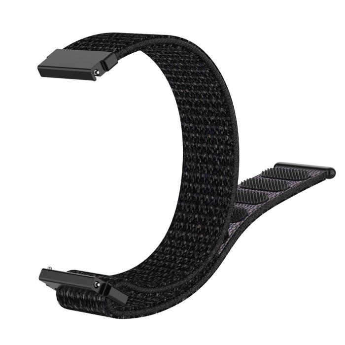 Bild 5, Nylon Armband Med Kardborreband Fäste - Svart (22mm)