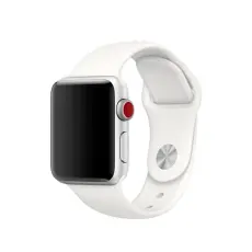Silikon Armband Apple Watch 42/44/45/46/49 mm Vit (M/L)