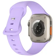Silikon Armband Butterfly Apple Watch 42/41/40/38 mm (S/M) Lila
