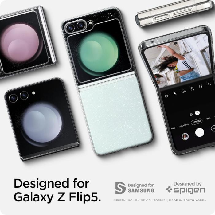 Bild 6, Spigen Samsung Galaxy Z Flip 5 Skal AirSkin Glitter