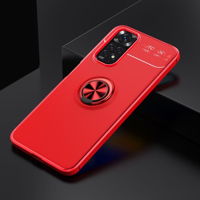 Bild 2, Xiaomi Redmi Note 11 4G Skal Ring Röd