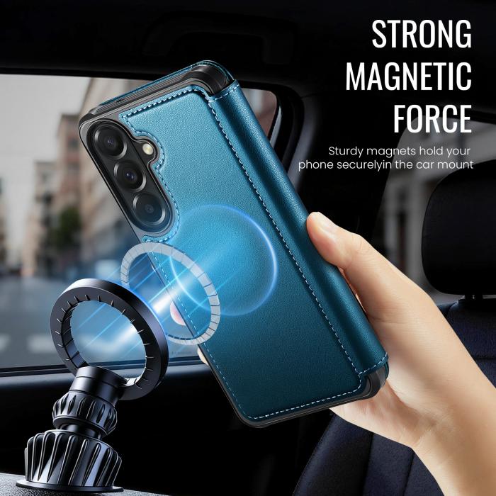 Bild 2, CASEME Samsung Galaxy A17/A16/A26 Skal RFID Plånbok Blå