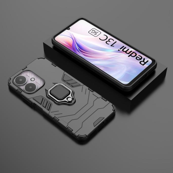 Bild 6, Xiaomi Redmi 13C 4G Skal Armor Hybrid Kickstand Svart