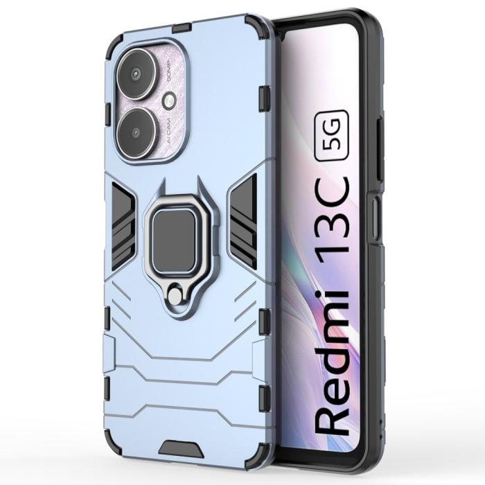 Bild 1, Xiaomi Redmi 13C 4G Skal Armor Hybrid Kickstand Blå