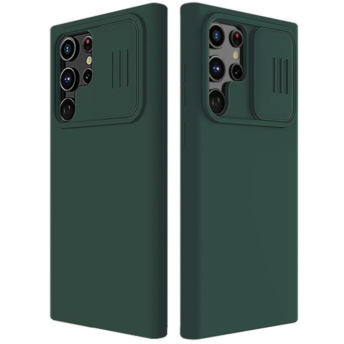 Bild 1, NILLKIN Samsung Galaxy S22 Ultra Skal CamShield Liquid Grön