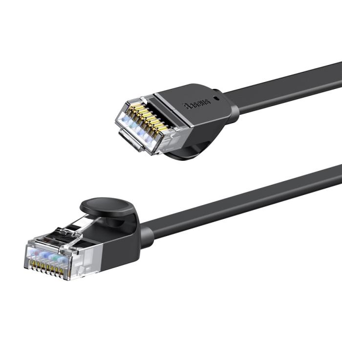 Bild 2, Baseus 1.5m Cat6 Platt RJ45 Nätverkskabel Svart