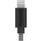 Smartline 2m Lightning MFi Nylon Laddningskabel Svart/Vit