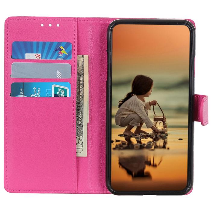Bild 2, Xiaomi Redmi 12C 4G Fodral Läder Litchi Textur Rosa