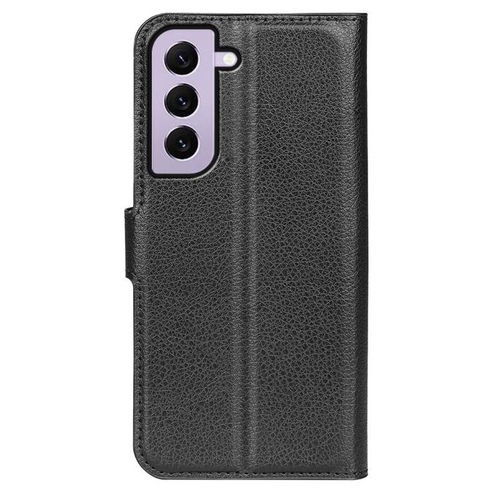Bild 6, Samsung Galaxy S23 Fodral Litchi Läder Svart