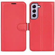 Samsung Galaxy S23 Fodral Litchi Läder Röd