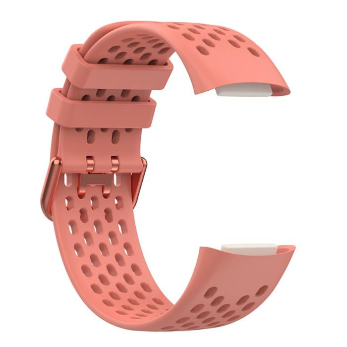 Bild 4, Fitbit Charge 6 / 5 Armband Silikon Ihåligt Korall