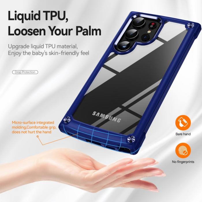 Bild 3, Galaxy S24 Ultra Skal Shockproof Hybrid Armor Blå