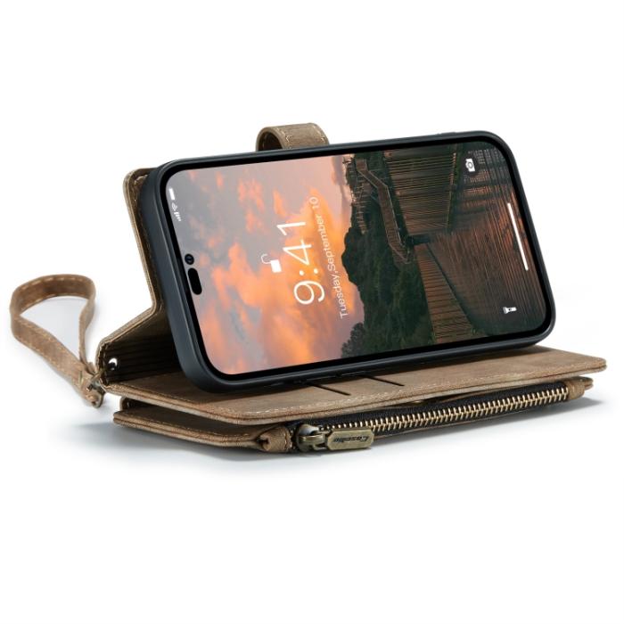 Bild 4, CASEME iPhone 14 Pro Fodral Multifunktionell Brun
