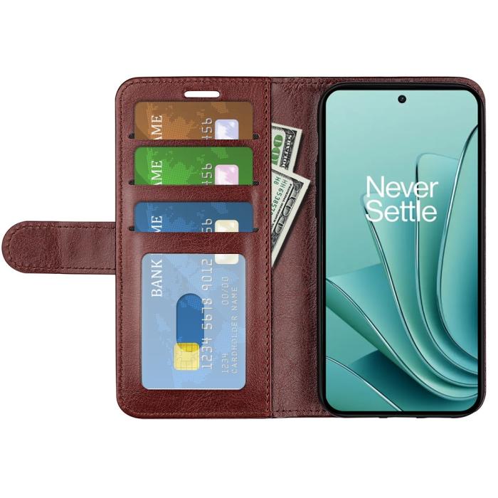 Bild 2, OnePlus Nord 3 5G Fodral Crazy Horse Läder Brun
