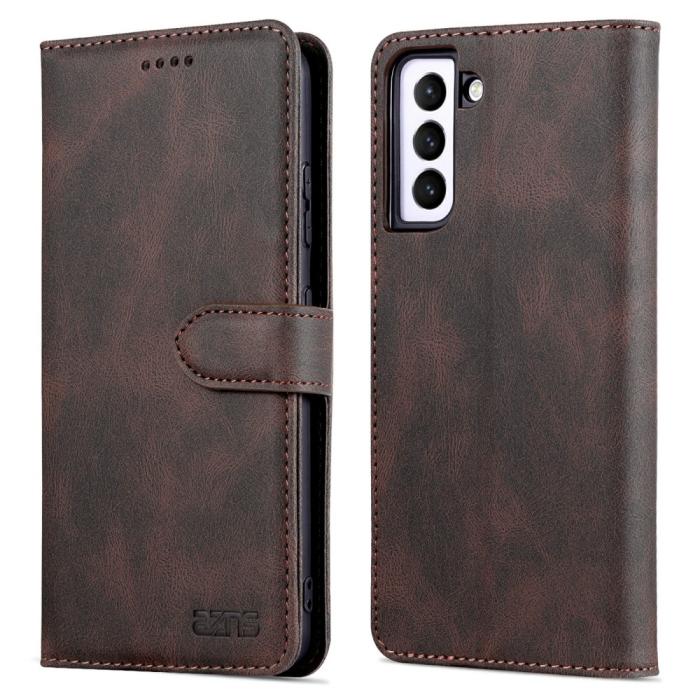 Bild 1, AZNS Samsung Galaxy S22 Plus Fodral Retro Textur Brun