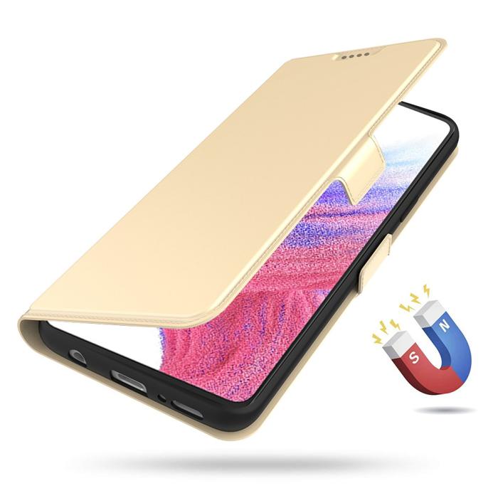 Bild 4, Samsung Galaxy A25 5G Fodral Slim Läder Guld