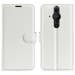 Sony Xperia Pro-I Fodral Litchi Textur Vit