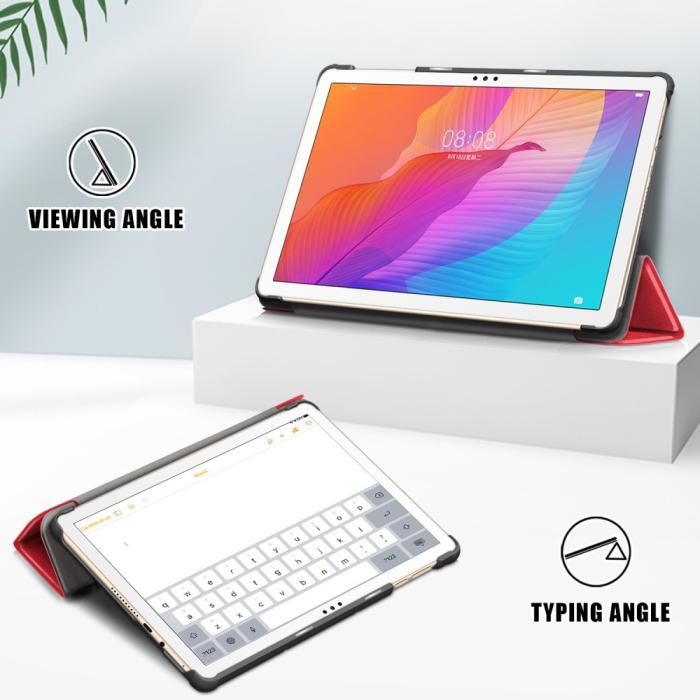 Bild 2, Huawei MatePad T 10 / T 10s - Tri-Fold Fodral - Röd