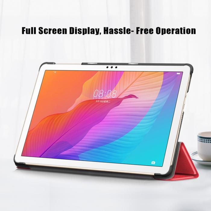 Bild 4, Huawei MatePad T 10 / T 10s - Tri-Fold Fodral - Röd