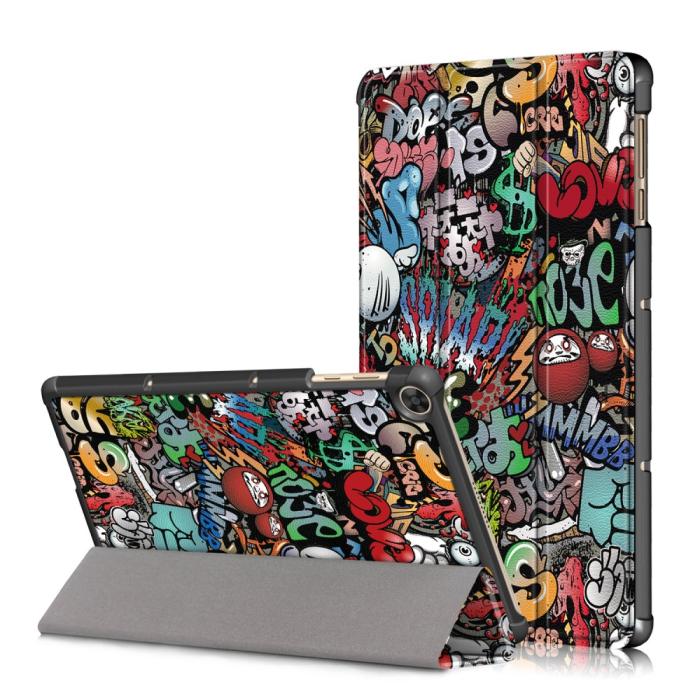 Bild 1, Huawei MatePad T 10 / T 10s - Tri-Fold Fodral - Graffiti