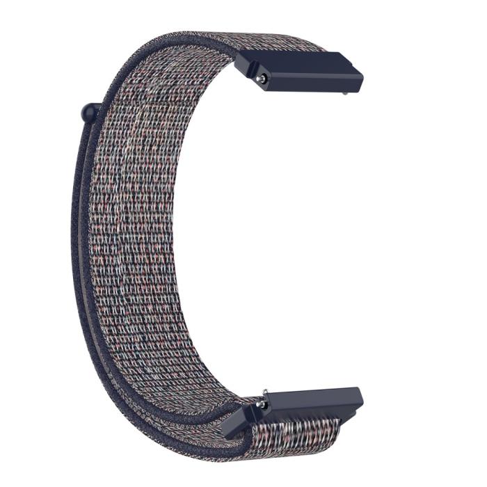 Bild 3, Nylon Armband Med Kardborreband Fäste - Blå (22mm)