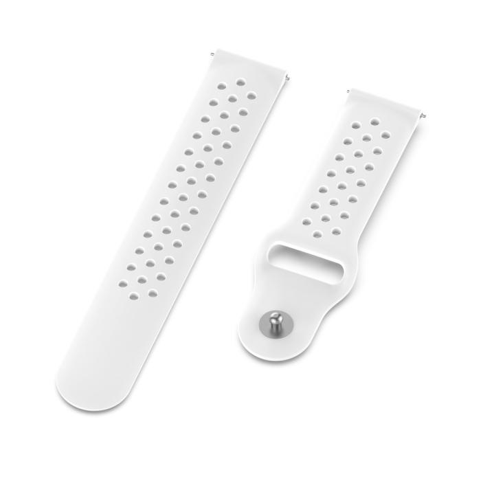 Bild 2, Ihåligt Silikon Träningsarmband - Vit (22mm)