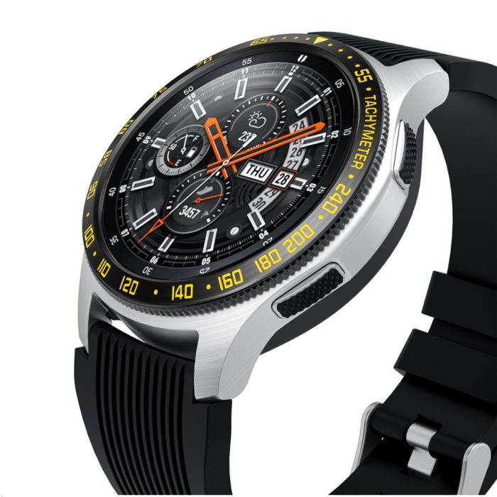Bild 2, Bezel Skyddande Ring Galaxy Watch 46mm - Svart/Gul