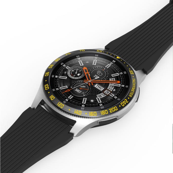 Bild 3, Bezel Skyddande Ring Galaxy Watch 46mm - Svart/Gul